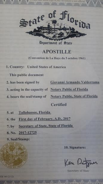 Apostille Florida | Florida Apostille | Apostille Services | Notary Services - Kissimmee