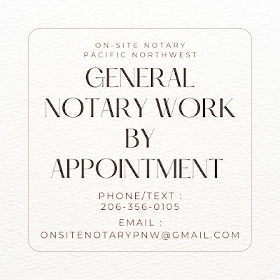On- Site Notary Pacific Northwest